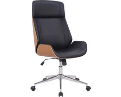 Bureaustoel - Kantoorstoel - Design - In hoogte verstelbaar - Hout - Lichtbruin - 66x58x118 cm