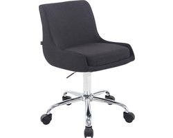 Bureaustoel - Kantoorstoel - Design - In hoogte verstelbaar - Stof - Zwart - 43x34x87 cm