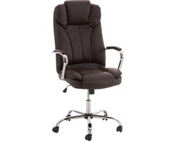 Bureaustoel - Kantoorstoel - Duurzaam -  Gewatteerd - Stof - Bruin - 62x70x125 cm