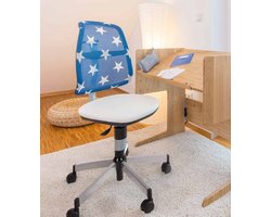 Bureaustoel - Kinderen - Stof - Blauw - Smaxx