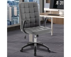 Bureaustoel Luka | 58 x 59 x 96 cm | Grijs - Rousseau - Zitmeubelen - Grijs - Polyester - Zitmeubelen -