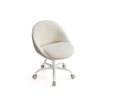 Bureaustoel make-up stoel relaxstoel 60x60x80-90cm in hoogte verstelbaar zonder armleuningen dik foamvulling comfortabele zitervaring huidvriendelijke zachte stof stevig en duurzaam frame draagvermogen 110 kg modern minimalistisch stijlvol ontwerp