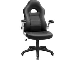 Bureaustoel, Managersstoel, Gamingstoel, Zwart, Pu-Kunstleer (Polyuretheen), Armleuningen İnstelbaar