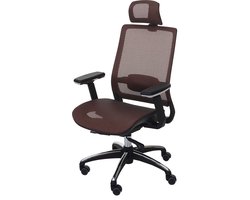 Bureaustoel MCW-A20, bureaustoel, ergonomische hoofdsteun stof/textiel ISO9001 ~ mandarijn