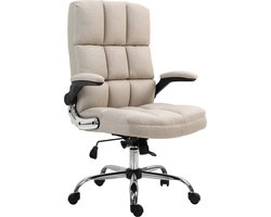 Bureaustoel MCW-J21, bureaustoel executive, in hoogte verstelbaar ~ stof/textiel lichtbruin