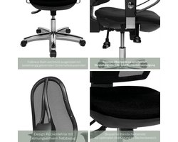 Bureaustoel Medahomestore Deluxe Ergonomische Draaistoel – roze – Verstelbare Armleuningen – Mesh Rugleuning – In Hoogte Verstelbaar – Comfortabele Kantoorstoel – 48x48x111 cm – Geschikt voor 8 Uur Zittijd – Luxe Design