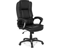 Bureaustoel - Met Armleuning - Kunstleder - Zwart - Relax Cl120