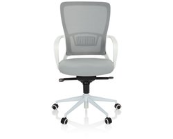 Bureaustoel - Met Armleuning - Stof/Netstof - Grijs - Ergonomisch