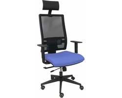 Bureaustoel met hoofdsteun P&C Horna Traslack bali Licht Blauw