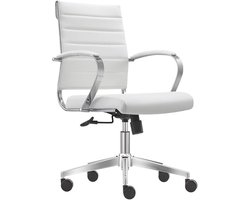 Bureaustoel met synchroon-kantelmechanisme en kunstleren bekleding - Ideaal voor kantoor en thuiskantoor