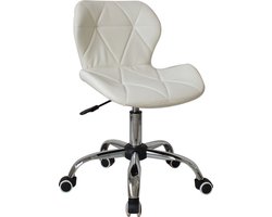 Bureaustoel modern design - directiestoel - hoogte verstelbaar - wit