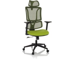 Bureaustoel Stof - Ergonomische Stoel - Thuiswerken Kantoor - Verstelbare Lendensteun - 67 x 68 x 67 cm - Groen