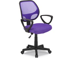 Bureaustoel Venice Paars - Polyester - Hoogte 86 cm