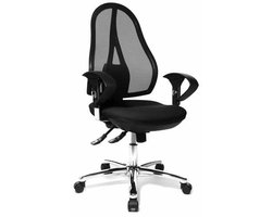 Bureaustoel - Verstelbare Armleuning - Stof - Zwart - Ergonomisch