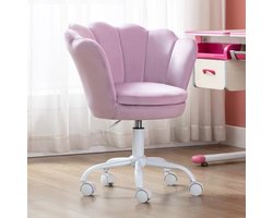 Bureaustoel voor kinderen met comfortabel kussen en draaibare voet - Paars