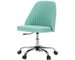 Bureaustoel zonder armleuningen – compacte draaistoel met rugleuning en wielen, ideaal voor thuiswerk of kaptafel