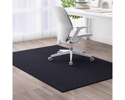 Bureaustoelmat, 60 x 120 cm, Zwart, bureaustoelmat, vloerbeschermingsmat voor harde vloeren, krasbestendige vloermat, stoelbeschermer, bureaustoelbeschermer voor laminaat