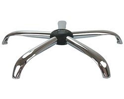 Bureaustoelpoot met 5 takken - Vervangende voet voor stoelen - Diameter 64 cm van verchroomd staal