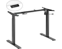 Bureautafel frame - Verstelbaar - Zit-sta bureau - Zwart - Allteq