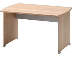 Bureautafel met glijders - Schrijftafel werkplek - Thuiswerken studeren - Frans product stevig - 120 cm breed - Licht eiken