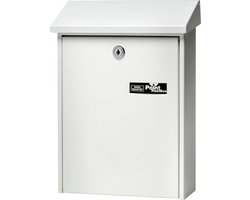 Burg Wächter DAILY 5861 W Brievenbus Plaatstaal Wit Sleutelslot