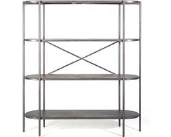 Burly - Boekenkast - Opbergkast - Boekensteun - Boekenkasten - 170x145x45cm