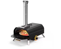 Burnic pizzaoven Prato voor buiten - Pizzaovens - Hout Gestookt - Inclusief Schoorsteen - ø 33 cm - Draagbaar en Opvouwbaar - Tot 500°C