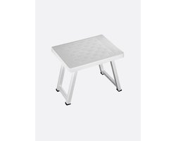 Bursev | Campingtafel Inklapbaar - Inklapbare kunststof tafel - kampeertafel - vouwtafel - campingtafel opvouwbaar - camping tafel - campingtafel lichtgewicht - picknicktafel kinderen - wit - 40x52x40 cm - Klein