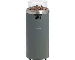 BUSCHBECK FARO Lounge Terrasverwarmer 7.5 kW – Mat Grijs Incl. gasdrukregelaar 50 mbar, gasslang 50 cm, lavastenen en afdekhoes