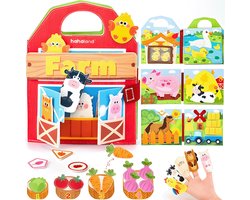 Busy Board Boek - Montessori Speelgoed 2 jaar 3 jaar- Activiteitenboek Boerderij en Dieren - Sensorisch Speelgoed 2 jaar - Montessori Speelgoed Meisjes 18 maanden tot 3 jaar Jongens - Speelgoed voor in de Auto - Kinderspeelgoed voor Onderweg