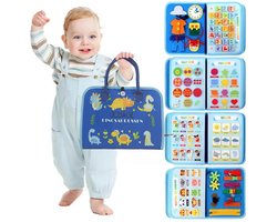 Busy Board Montessori Speelgoed - Montessori Sensorisch Speelgoed Montessori activiteitenboek - Educatief speelgoed 1 jaar – Motoriek Speelgoed voor in de auto – Montessori speelgoed voor onderweg - Peuter speelgoed 2 jaar Kleuter speelgoed 3 jaar