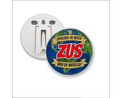 Button Met Clip 58 MM - Officieel De Beste Zus Van De Wereld