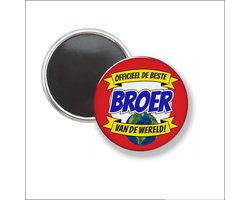 Button Met Magneet 58 MM - Officieel De Beste Broer Van De Wereld - NIET VOOR KLEDING