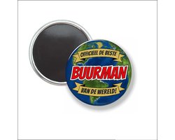Button Met Magneet 58 MM - Officieel De Beste Buurman Van De Wereld - NIET VOOR KLEDING
