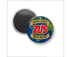 Button Met Magneet 58 MM - Officieel De Beste Zus Van De Wereld - NIET VOOR KLEDING