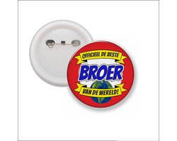Button Met Speld 58 MM - Officieel De Beste Broer Van De Wereld