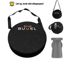 Buvel Kussen - t.b.v. kruk kussentje - Traagschuim kussen - Rond - (Kruk niet inbegrepen)