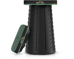 Buvel® Opvouwbare kruk - Kruk - Campingstoel - Inklapbaar - Telescopisch - Visstoel - Voetenbankje - Groen - Vierkant