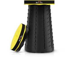 Buvel Opvouwbare kruk - Kruk - Krukje - Campingstoel - Inklapbaar - Telescopisch - Visstoel - Voetensteun - Geel