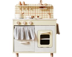 Buxibo Houten Speelgoedkeuken - Kinderkeuken Inclusief Accessoires en Keukengerei - Speelkeuken