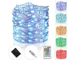 Buxibo - Waterdichte Fairy Lights - Lampjes Slinger - LED Lichtslinger - 5M met 100LED in Multi Kleur - USB Aansluiting - Sfeerverlichting