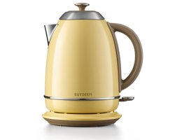BUYDEEM K640E - Retro Waterkoker - Mellow Yellow - 2400W - 1.7L