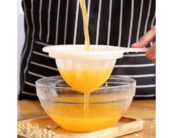 Bwa Commerce Hoogwaardige Ultra Fijne Zeef - Passe Vite Zeef - Nylon Zeef Fijnmazig - Passeerzeef Vaatwasserbestendig - Zeefje Klein - Bolzeef Klein - Cocktailzeef - Keukenzeef - Geschikt voor sojamelk en havermelk etc.