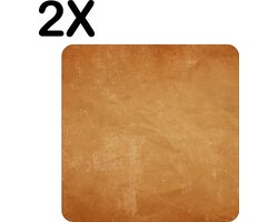 BWK Flexibele Placemat - Achtergrond van Ouderwets Papier - Set van 2 Placemats - 50x50 cm - PVC Doek - Afneembaar