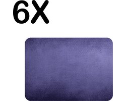 BWK Flexibele Placemat - Paarse Vegen Achtergrond - Set van 6 Placemats - 40x30 cm - PVC Doek - Afneembaar