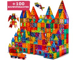 By Baboo® Magnetic Tiles 100 stuks + Bouwclub toegang - Magnetische Tegels Speelgoed Blokken - Magna Magnetisch Cadeau Jongens Meisjes Constructie - Montessori Mind Educatief Kinderspeelgoed 3 Jaar, 4 jaar, 5 jaar, 6 jaar, 7 jaar, 8 jaar, 9 jaar