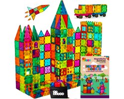 By Baboo® Magnetic Tiles 132 stuks - Magnetisch Bouwspeelgoed Jongens Meisjes - Constructiespeelgoed - Magna Magnetische Tegels Educatief Mind Montessori Kinderspeelgoed 3 Jaar, 4 jaar, 5 jaar, 6 jaar, 7 jaar, 8 jaar - Cadeau Creatief
