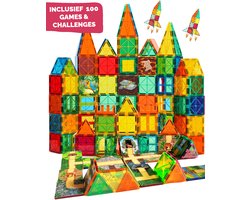 By Baboo® - Magnetic Tiles & Toppers - 100 Stuks - Magnetisch Speelgoed - Tegels & Toppers - Magna Creatief Cadeau Jongens Meisjes - Educatief Mind Montessori Kinderspeelgoed 3 Jaar, 4 jaar, 5 jaar, 6 jaar, 7 jaar, 8 jaar - Sinterklaas Cadeautjes