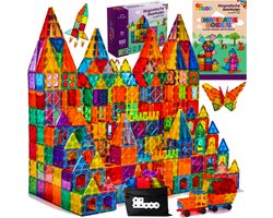 By Baboo® Magnetic Tiles XL Pakket - Magna Magnetische Tegels Speelgoed - Magnetisch Bouwspeelgoed Sinterklaas Cadeau Jongens Meisjes Constructie - Mind Educatief Montessori Kinderspeelgoed 3 Jaar, 4 jaar, 5 jaar, 6 jaar, 7 jaar, 8 jaar, 9 jaar