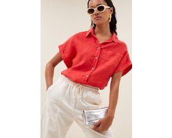 BY-BAR AMSTERDAM rose linen blouse